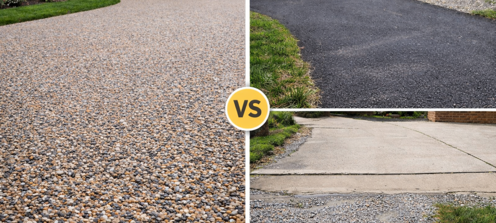 resin rock versus traditional driveways
