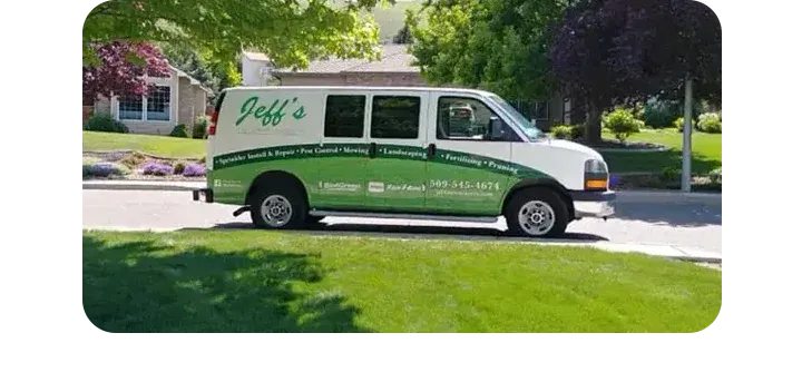 Jeffs Irrigation and Landscaping Van